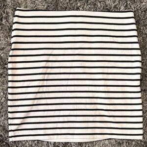 BCBG striped black and white mini skirt size small